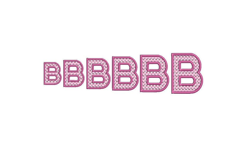 Heart Fill Block Font All Caps, Machine Embroidery Design, 6 Sizes PES DST JEF Incl Digital Instant Download