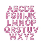 Heart Fill Block Font All Caps, Machine Embroidery Design, 6 Sizes PES DST JEF Incl Digital Instant Download