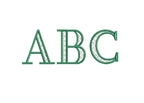 Lattice Fill Serif Regal Font All Caps TwoColor Machine Embroidery Design 6 Sizes BX PES DST+++ Incl Digital Instant Download