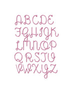 Satin Script Cursive Font Machine Embroidery Design 3 Sizes BX PES DST+++ Incl Digital Instant Download