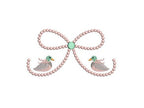 Bow in Pearl Knots Frame, 5 Sizes PES DST JEF++ Incl Digital Instant Download