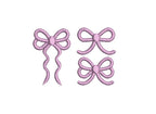 Mini Bow Frame Bundle Machine Embroidery Designs: 3 Styles, PES DST JEF++ (Digital Download)