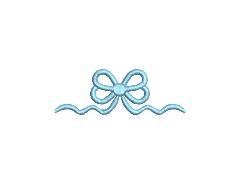 Monogram Bow Frame Embroidery Design: Satin Stitch, 5 Sizes, PES DST JEF+++ (Digital Instant Download)