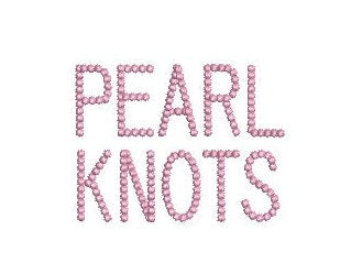 Pearl Knot Beaded Font All Caps Machine Embroidery Design 6 Sizes BX PES DST+++ Incl Digital Instant Download