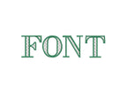 Lattice Fill Serif Regal Font All Caps TwoColor Machine Embroidery Design 6 Sizes BX PES DST+++ Incl Digital Instant Download