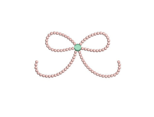Bow in Pearl Knots Frame, 5 Sizes PES DST JEF++ Incl Digital Instant Download