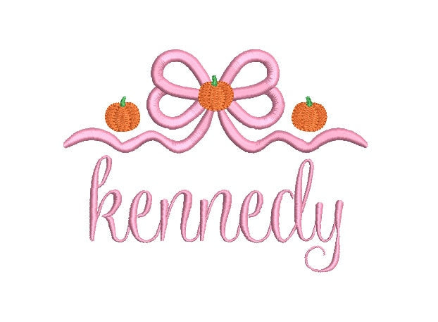 Fall Pumpkins Bow Frame 5 Sizes PES DST JEF++ Incl Digital Instant Download