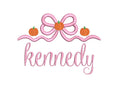 Fall Pumpkins Bow Frame 5 Sizes PES DST JEF++ Incl Digital Instant Download