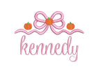 Fall Pumpkins Bow Frame 5 Sizes PES DST JEF++ Incl Digital Instant Download