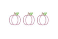 Pumpkin Pearl Knot Beaded Trio Sketch Filled & Outline Options Machine Embroidery Designs 4 Sizes PES DST JEF++ Digital Instant Download