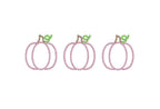 Pumpkin Pearl Knot Beaded Trio Sketch Filled & Outline Options Machine Embroidery Designs 4 Sizes PES DST JEF++ Digital Instant Download