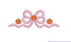 Fall Pumpkins Bow Frame 5 Sizes PES DST JEF++ Incl Digital Instant Download