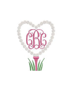 Golf Balls Heart & Tee 5 Sizes PES DST JEF++ Incl Digital Instant Download