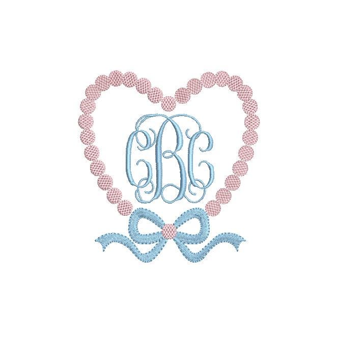 Golf Balls & Bow Heart Frame 5 Sizes PES DST JEF++ Incl Digital Instant Download