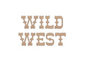Wild West Western Font Rope Fill Two Color Outlined All Caps Machine Embroidery Design 5 Sizes BX PES DST+++ Incl Digital Instant Download