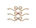 Rope Fill Long Bow Bundle, 3 Styles, Heirloom Frame Designs, for Machine Embroidery, 5 Sizes PES DST JEF++Incl Digital Instant Download