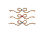 Rope Fill Long Bow Bundle, 3 Styles, Heirloom Frame Designs, for Machine Embroidery, 5 Sizes PES DST JEF++Incl Digital Instant Download