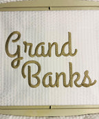 Western Nautical Font Rope Fill Motif, Grand Banks, Machine Embroidery Design 3 Sizes BX PES DST+++ Incl Digital Instant Download