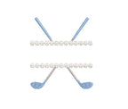 Golf Clubs & Balls Split Monogram or Name Frame for Machine Embroidery, 5 Sizes PES DST JEF++ Incl Digital Instant Download