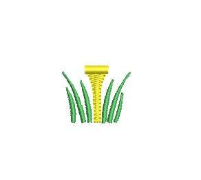 Golf Tee  & Grass Monogram Frame, Preppy Design for Machine Embroidery, 5 Sizes PES DST JEF++ Incl Digital Instant Download