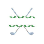 Golf Clubs Monogram Split Ivy Frame Preppy Design for Machine Embroidery, 5 Sizes PES DST JEF++ Incl Digital Instant Download