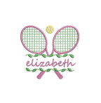 Tennis Racket Ivy Split Frame Embroidery Design (Digital Download PES DST JEF+++)