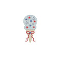 Ice Cream Cone Patriotic Star Sprinkles, Sketch Style, Machine Embroidery Design, 4 Sizes, PES DST JEF Incl Digital Instant Download