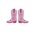 Cowgirl Cowboy Boot Fill Stitch Two Star, Machine Embroidery Design, 4 Sizes, PES DST JEF Incl Digital Instant Download