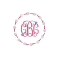 Golf Tees Balls Preppy Monogram Frame Machine Embroidery Design, 3 Sizes PES DST JEF++ Incl Digital Instant Download