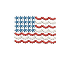 US Flag Embroidery Design: Beaded Scalloped Stripes (PES++) Digital Download