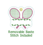 Tennis Racket Ivy Split Frame Embroidery Design (Digital Download PES DST JEF+++)