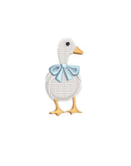 Duck with Bow Tie Machine Embroidery Design: Classic Baby Motif (Digital Instant Download PES DST JEF++