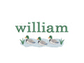 Mallard Ducks Embroidery Machine Design: Sketch Pond, 7 Sizes (Digital Instant Download)