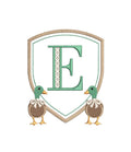 Mallard Duck Machine Embroidery Design: Rope Crest Monogram Frame (PES DST JEF) Digital Download