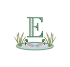 Mallard Ducks Reeds Cattails in a Pond, for Machine Embroidery, 5 Sizes PES++ Incl Digital Instant Download
