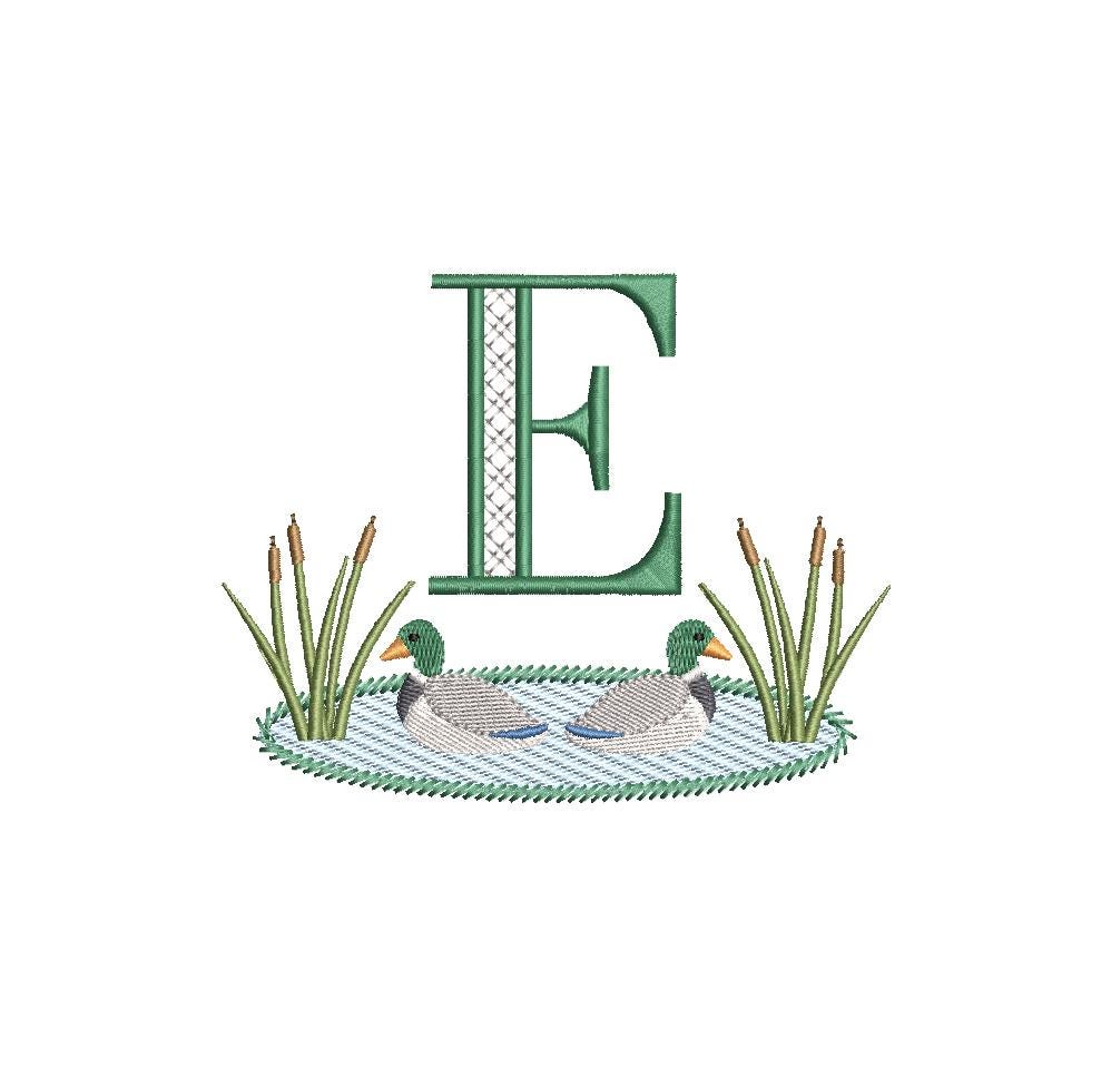 Mallard Ducks Reeds Cattails in a Pond, for Machine Embroidery, 5 Sizes PES++ Incl Digital Instant Download