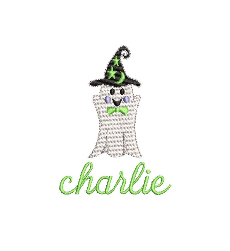 Halloween Ghost Wizard Boy Design, for Machine Embroidery, 5 Sizes PES++ Incl Digital Instant Download