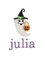 Halloween Ghost Girl Witch Embroidery Machine Design: PES++ Included (Digital Download)
