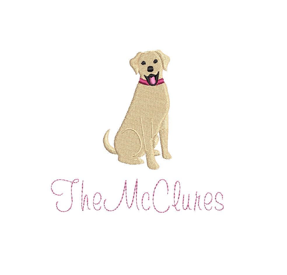 Happy Dog Machine Embroidery Design, 5 Sizes PES++ Incl Digital Instant Download