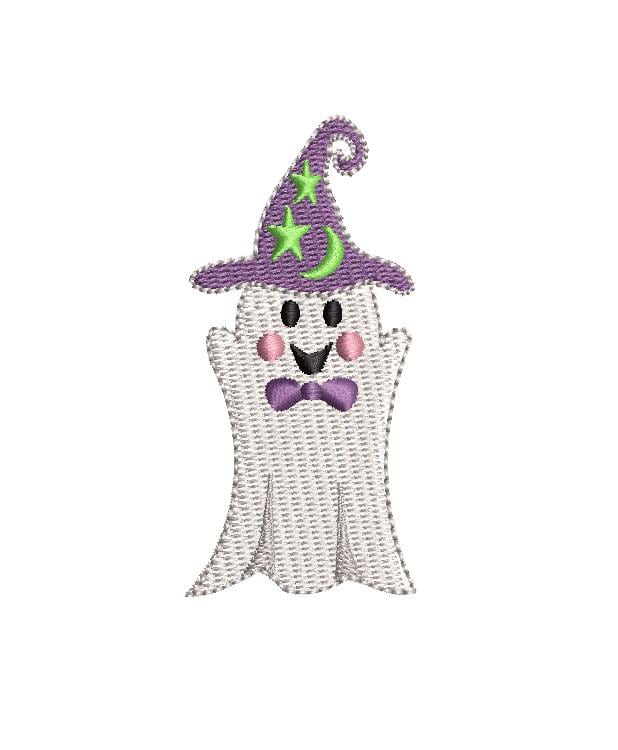 Halloween Ghost Wizard Boy Design, for Machine Embroidery, 5 Sizes PES++ Incl Digital Instant Download