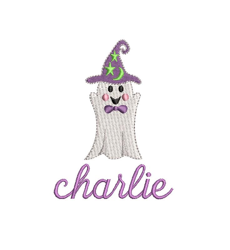 Halloween Ghost Wizard Boy Design, for Machine Embroidery, 5 Sizes PES++ Incl Digital Instant Download