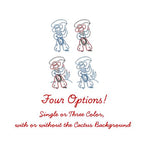 Vintage Cowboy Kid Embroidery Machine Design Set, Four Options, 3 Sizes PES DST JEF++ Incl Digital Instant Download
