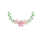 Floral & Ivy Half Monogram Frame , Machine Embroidery Design, 5 Sizes, PES DST JEF++ Incl Digital Instant Download