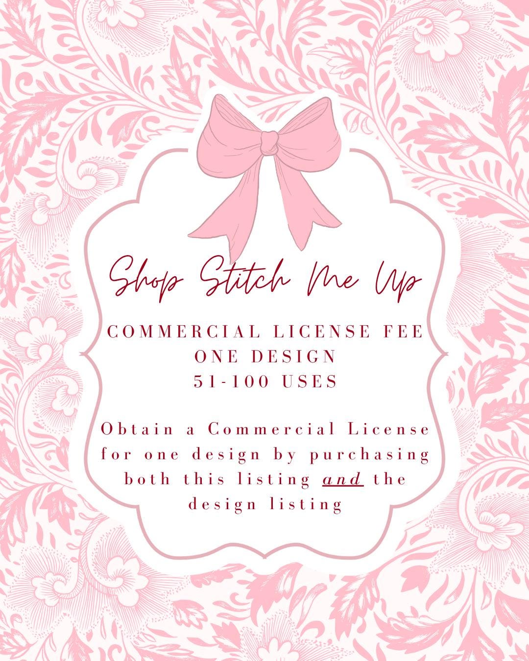 Commercial License Fee for 51-100 Embroidery Uses