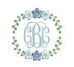 Floral & Ivy Full Monogram Frame, Machine Embroidery Design, 4 Sizes, PES DST JEF++ Incl Digital Instant Download