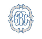 Fishtail FILL & Satin Monogram Frame, Machine Embroidery Design, 6 Sizes, PES DST+++ Incl Digital Instant Download
