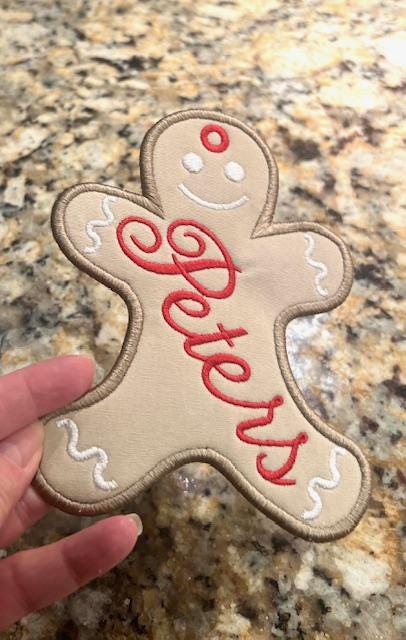 In The Hoop Christmas Applique Gift Tags Ornaments, Set of 3, Machine Embroidery Designs, 5 Sizes Each, PES DST JEF Incl Digital Download
