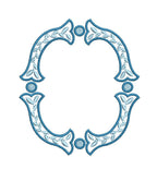Fishtail Satin Outline & Vine Monogram Frame, Machine Embroidery Design, 7 Sizes, PES DST+++ Incl Digital Instant Download