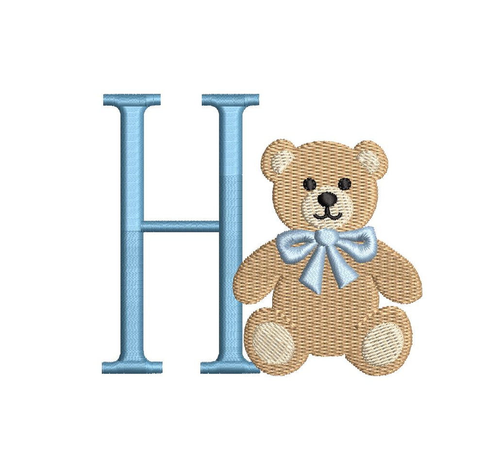 Teddy Bear in a Vintage Bow Tie Motif, Machine Embroidery Design, 6 Sizes, PES DST+++ Incl Digital Instant Download