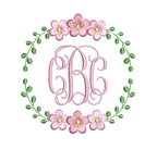 Floral & Ivy Full Monogram Frame, Machine Embroidery Design, 4 Sizes, PES DST JEF++ Incl Digital Instant Download